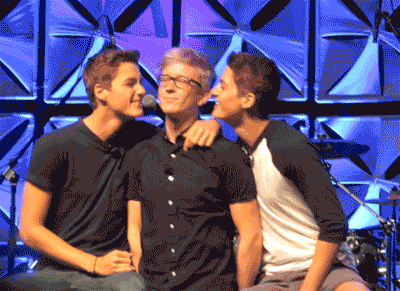 theslaycademy:it-is-carolina:Tyler Oakley + Youtubers + Kissing I think it’s safe to say he&rs