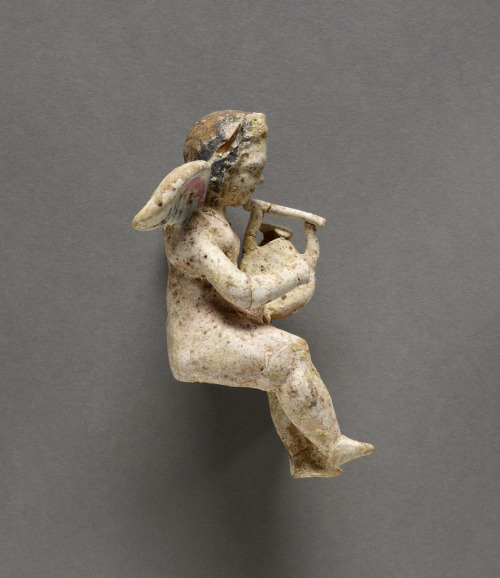 theancientwayoflife:~Seated Eros.Culture: Greek (South Italian, Canosan)Place: Canosa, South ItalyDa