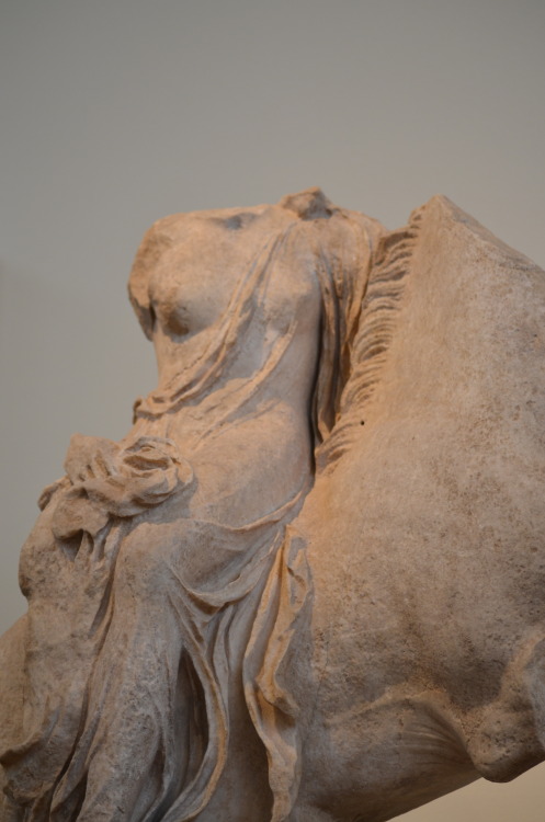 athens-archaeological-museum: women-of-the-antiquity: Riding Nereids, or the goddess Aura rising fro