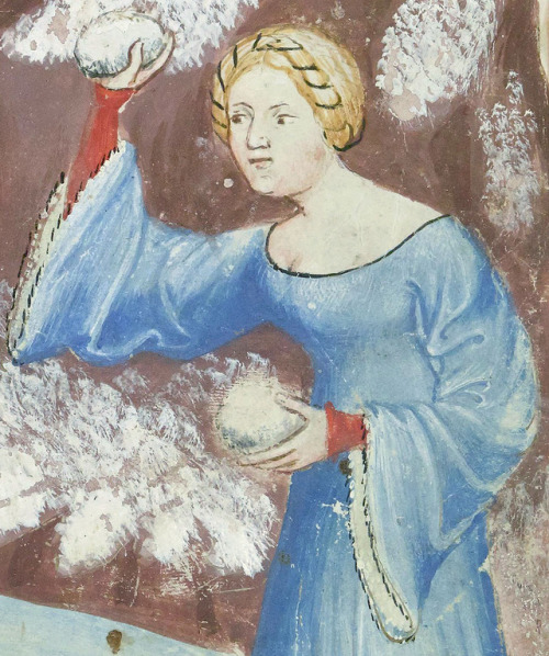 discardingimages:snowball fightTacuinum Sanitatis, Milan or Pavia ca. 1390-1400BnF, Nouvelle acquisi