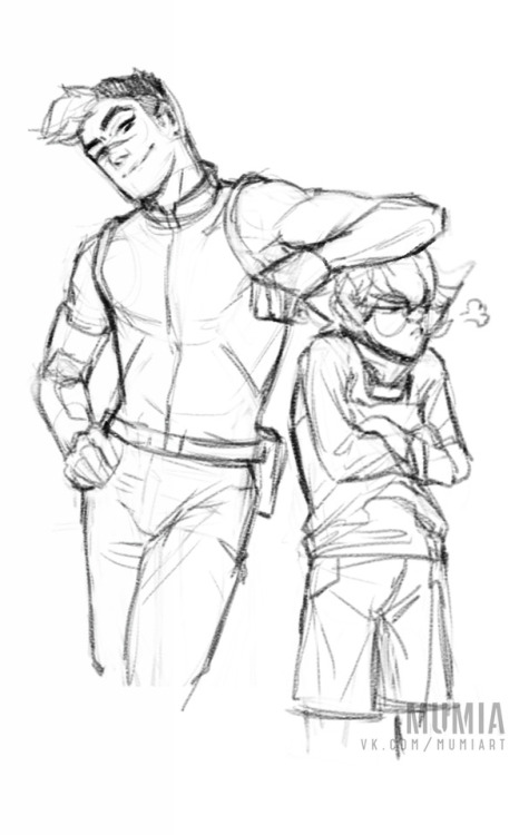 mumium:Oh! I’ve found some unfinished sketches of Shiro and Pidge. I should finish them in summer. 