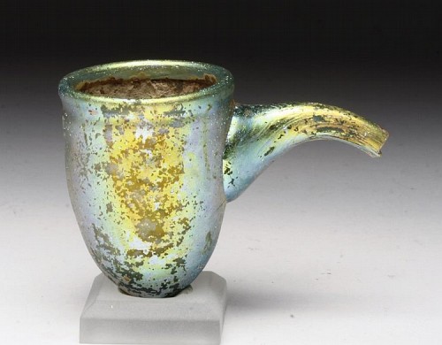 archaicwonder:Roman Glass Baby Feeder, 1st-2nd Century AD