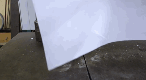 Watch: A Hydraulic Press Causes A Piece Paper Folded 7 Times To Explode Into Pieces.