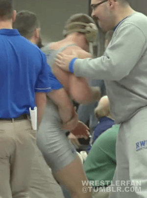 a4f101:  jimbibearfan:  OMG….such hot Coach-on-wrestler action!  When Coach just can’t contain himself any longer 
