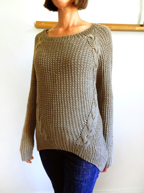 Handy Kitty • Fall fashion knit -Dagmar sweater, cable knit...