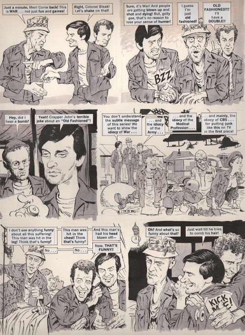 Page from MAD #166, published 1974. “M*A*S*H-UGA,” art by Angelo Torres. More here: bit.ly/2quoFAL