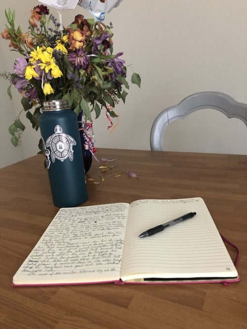 penspapersandstories: 8-31-19 Working on my book after weeks of not having time. I’m also