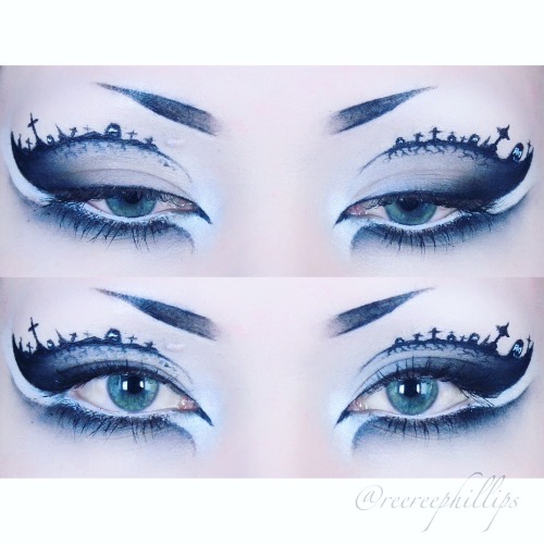 reereephillips:Eyes of the Day (from a week ago)Inspired by a FaceLace product (Vava-Tomb Eye lace).