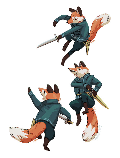 radiantboy:  Foxy soldier drawin’.