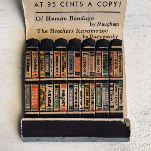 macrolit:This legit makes me happy: A vintage matchbook advertising Modern Library (my favorite publ