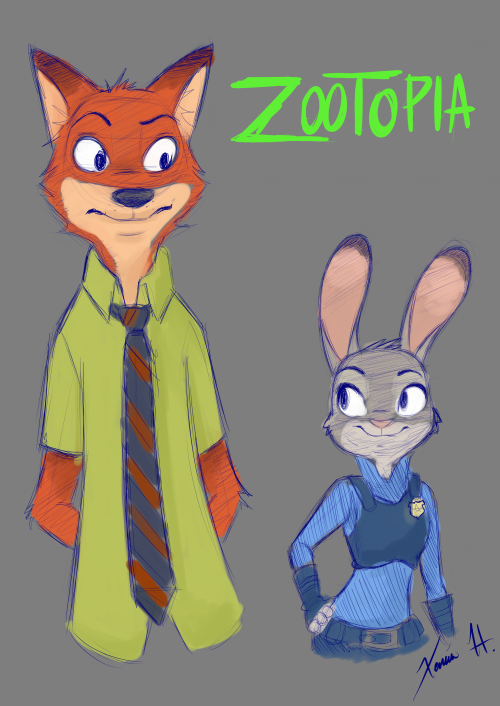 tomoyox3511:  zootopia quick sketch! i love this movie!!! 