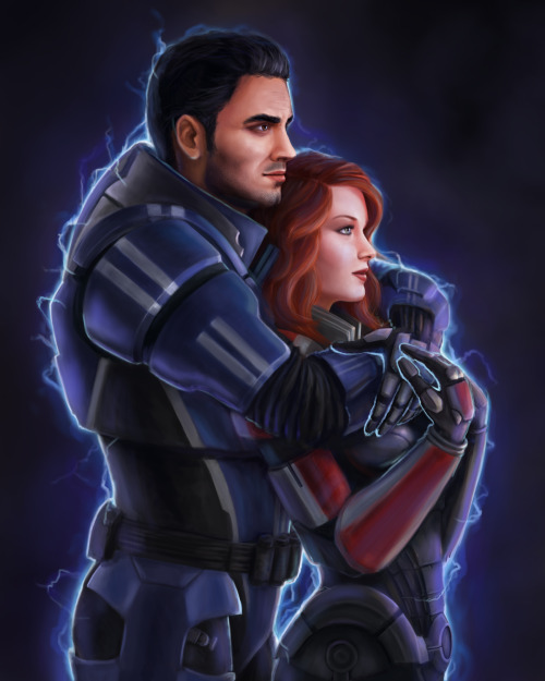 vorchagirl: Kaidan Alenko &amp; Gina Shepard The alternate version of the coverart for my Shenko