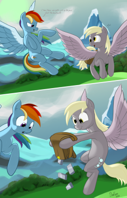 paperderp:  Derpy, Get the lead out! by DimFann