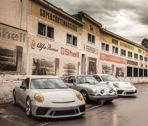 All three of these Porsches have driven the @targaflorioofficial, but only one of them has raced it.