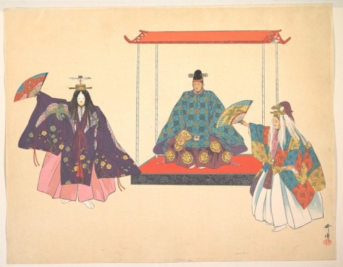 Miidera, from the series “Pictures of Nô Plays” by Tsukioka Kogyo andMatsuke Heikichi , 1898-1901