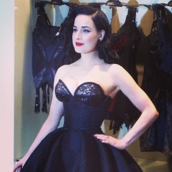 repedcinderella:  Dita Von Teese is stunning in black while attending her Dita Von Teese Lingerie Collection Launch held at Bloomingdale’s 59th Street Store on Thursday (March 20) in New York City. 
