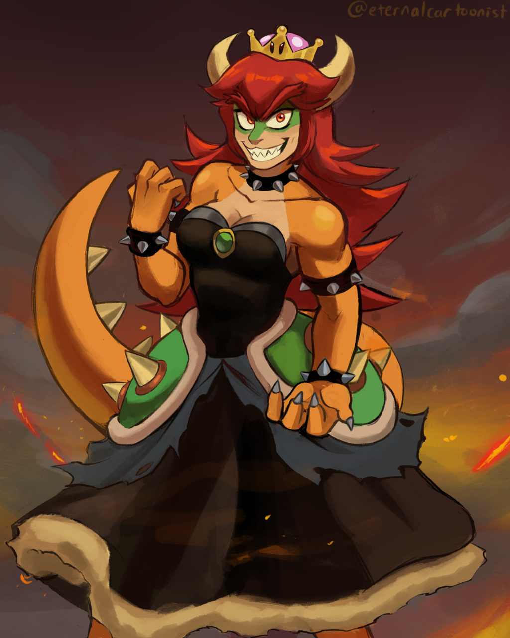 eternalcartoonist: A friend asked me to draw my version of Bowsette so here she is!