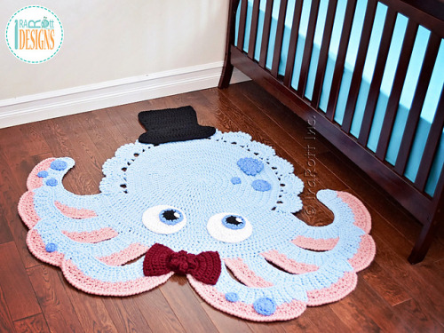mostlyharmlessdesigns:Inky the Octopus Rug by Ira RottBuy the pattern here!