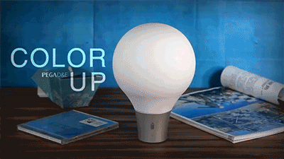 ladycaracas:fastcompany:A Squeezable Light Bulb That Slurps Up ColorSLURP