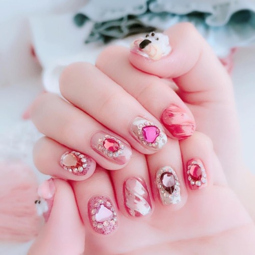 ワンシャリちゃん #nail #nails #nailart #ネイル #美甲 #ネイルアート #clou #nagel #ongle #ongles #unghia #japanesenailart