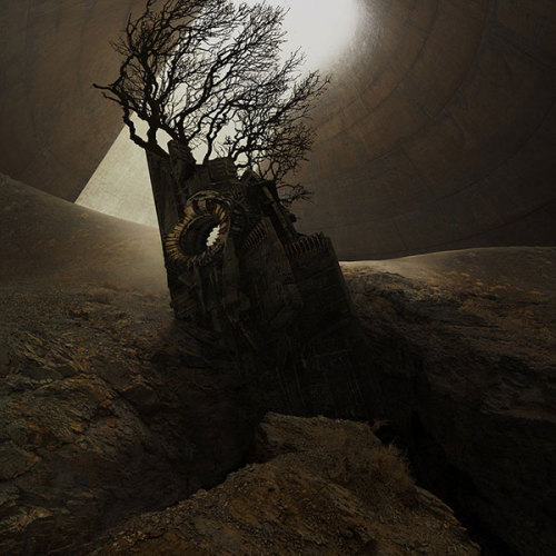 mayahan:  Visions of post-apocalyptic worlds by Polish artist Michal Karcz