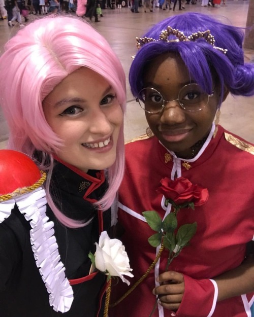 Anthy and Utena have arrived at ANIME NEXT2017! Come find us!! #cosplaylife #cosplayersofinstagram #