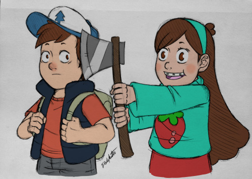 doberart: Just more practice.  Some redraw sketches of a few Gravity Falls scenes. Just more practi