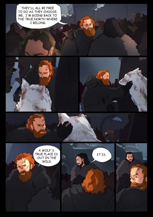 Scene 13: [twitter] [Full Comic] AO3: [scripts]Leak: Tormund and the rest of the Wildlings are giv