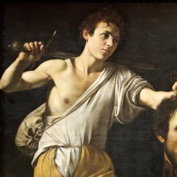 paintings-daily:David with the Head of Goliath by Caravaggio, 1607 #art #arthistory #historyofart
