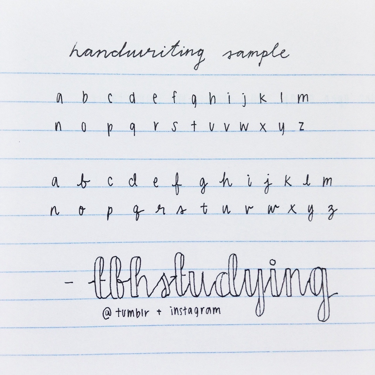 STUDIESSTUDIOS — tbhstudying: an updated handwriting sample with