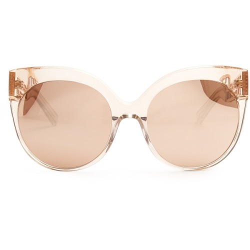 Linda Farrow Rounded cat-eye rose-gold plated sunglasses ❤ liked on Polyvore (see more Linda Farrow)