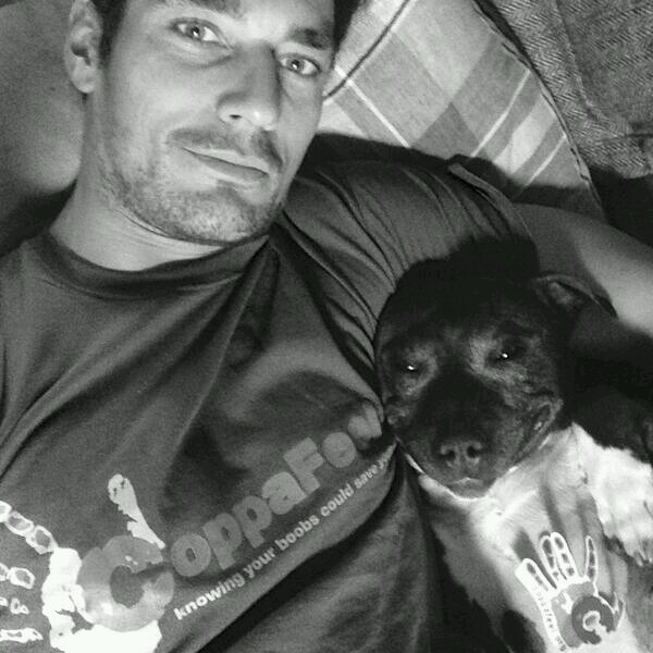 allaboutgandy:  David Gandy with Lulu.  Photo Credit: Twitter @CoppaFeelPeople “here’s