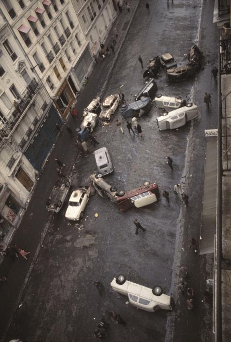 hogpig:
“ FRANCE. Paris. May 68. Street in the Latin Quarter after a night of fighting between students and riot police. Bruno Barbey.
”