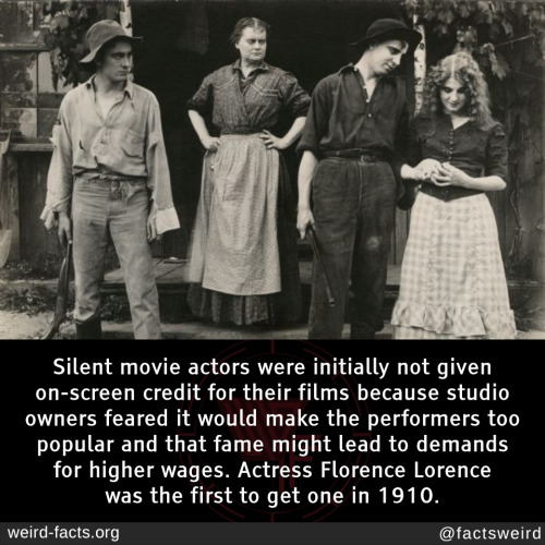 Silent movie actors were initially not given on-screen credit for their films because studio owners 