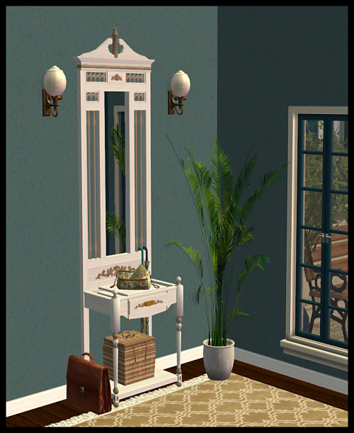 DGandy’s Charmed Hall Mirror and Side Table RecoloredTeenInVa left a reply @Sims2Artists about recol