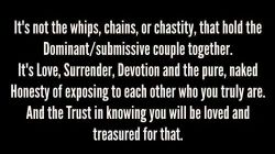 danpalmer:  fortheloveofsubmission:  💜  I know that this describes a D/s relationship but does it not really describe what most folks want in any intimate relationship.   