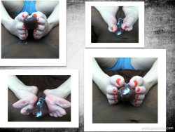feetandbigasses:  own personal “foot massage”
