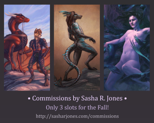 sasharjones:  Commissions are now open! These are the last 3 general slots I plan to have open for t