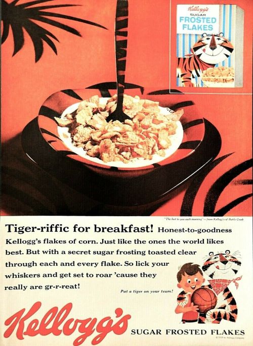 Advertisement for Kellogg’s Sugar Frosted Flakes (1959).