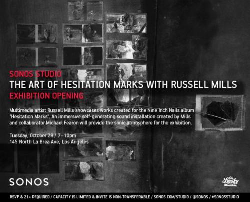 Tonight in Los Angeles, join artist Russell Mills and see the artwork he created for Nine Inch Nails