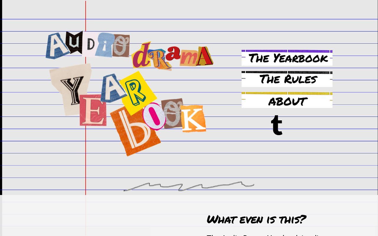 Audio Drama Yearbook