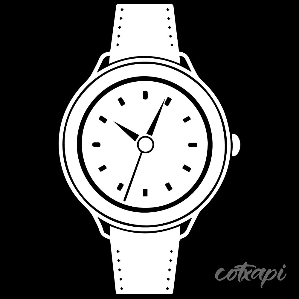 Watches icon in vector Quartz watches Chronograph watches Wrist watches outline in vector