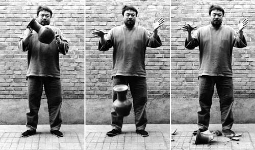 andrewmaxedon:Ai Weiwei, “Dropping a Han Dynasty Urn,” 1995An astonishingly irreverent piece of work