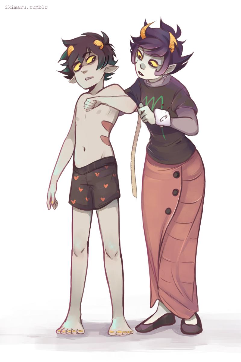 commission for imploder! Kanaya is supposed to be taking measurements for an outfit