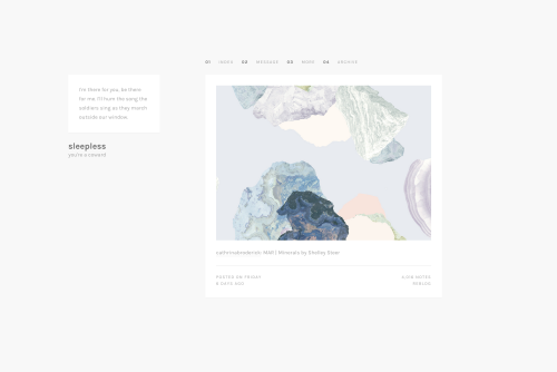 sorrism: sleepless —  preview / code features: 11 post widths ranging from 200px to 