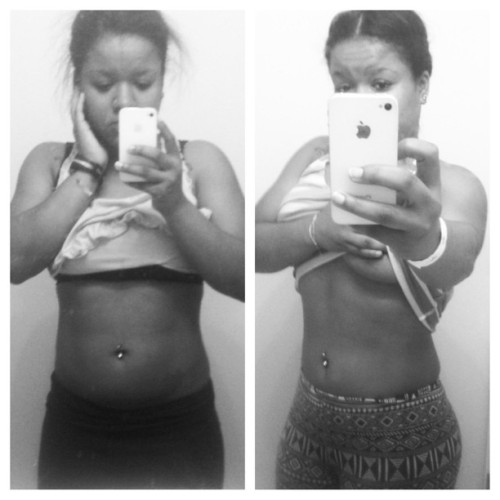 5day progress…my middle ab line is starting to show again! I told y'all all I need is a month