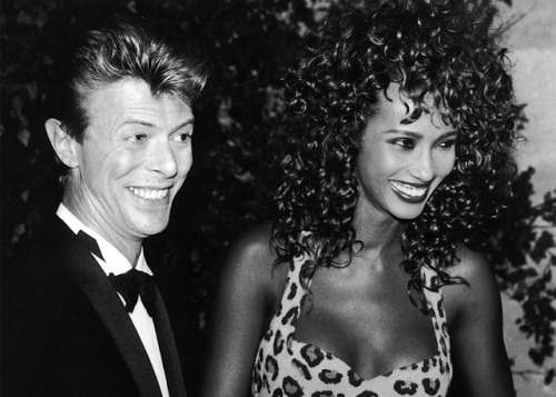 Porn photo 90sclubkid:  David Bowie and Iman, 1991