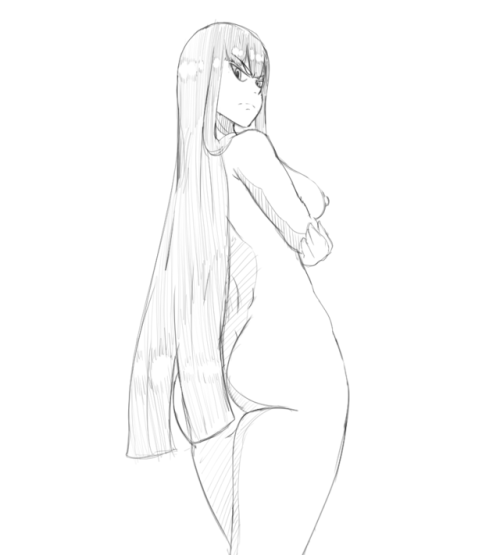 zeromomentaii:Satsuki Kiryuin nude sketch commission.