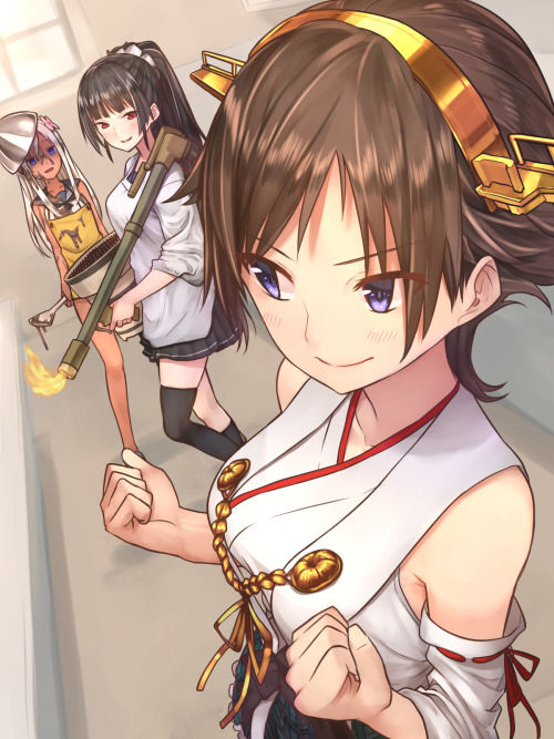 dekoi2501post: 「比叡も、気合！入れて！作ります！！」/「ぼに～＠お仕事募集中」の作品 [pixiv] #pixitail