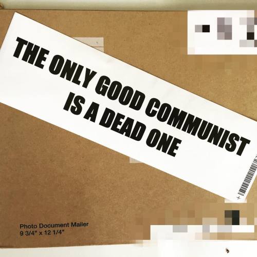 libertymints: Got my new bumper sticker in the other day #communism #theonlygoodcommunistisadeadone 